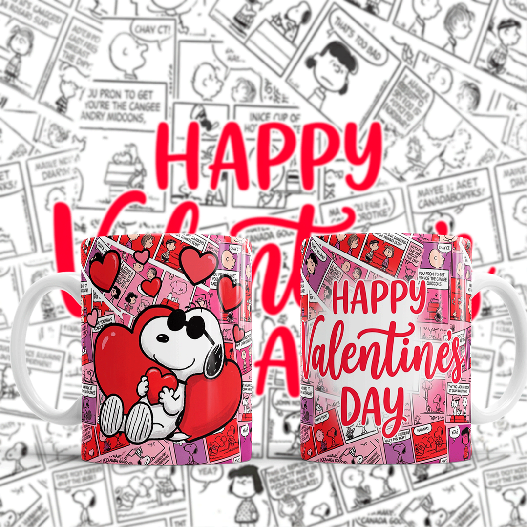9 Plantillas de Diseño Tazas Snoopy San Valentín Archivos PNG 3