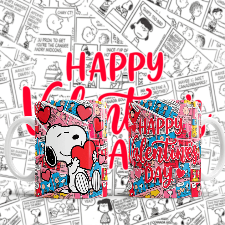 9 Plantillas de Diseño Tazas Snoopy San Valentín Archivos PNG 7