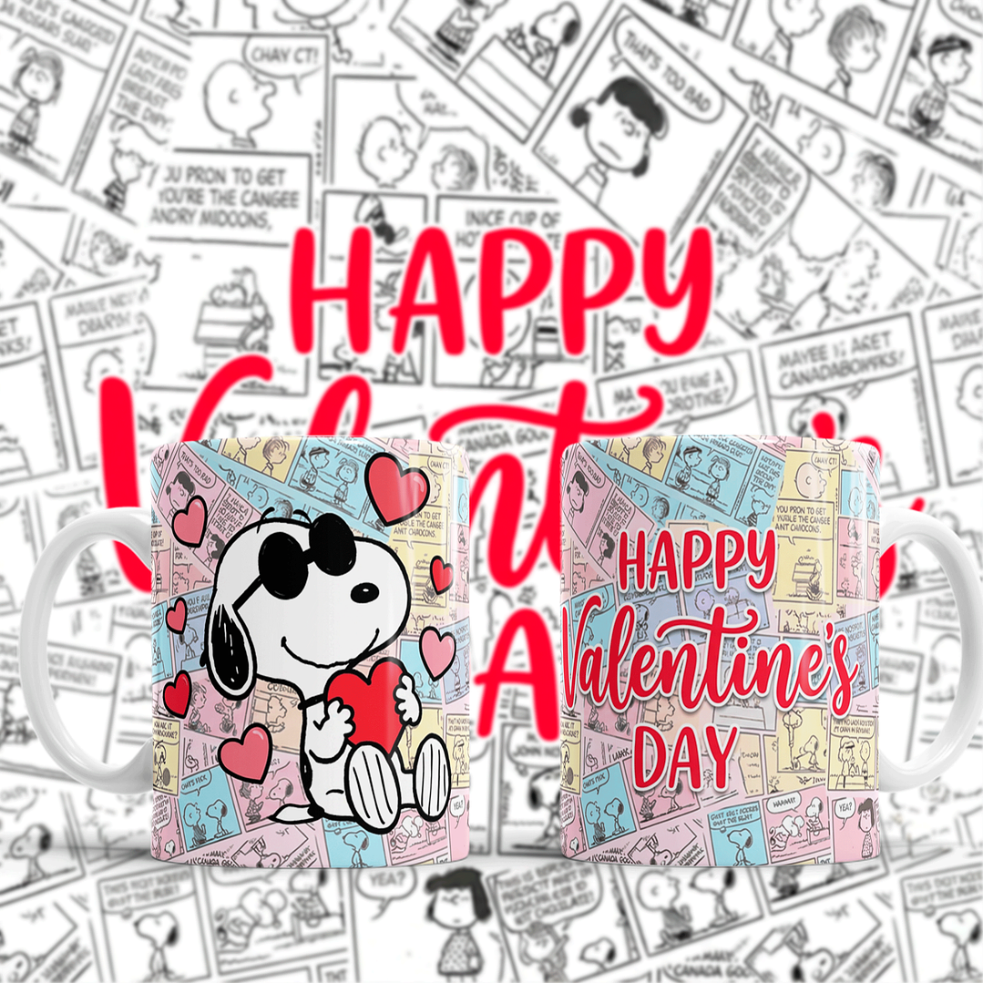 9 Plantillas de Diseño Tazas Snoopy San Valentín Archivos PNG 8