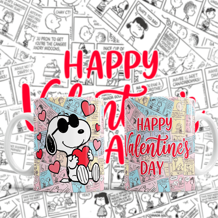 9 Plantillas de Diseño Tazas Snoopy San Valentín Archivos PNG 8