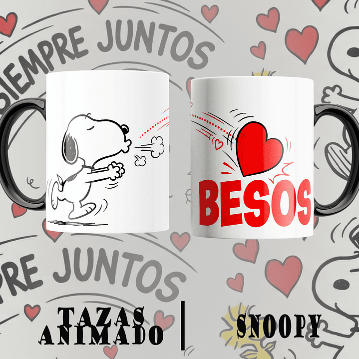 12 Plantillas de Diseño Tazas Snoopy San Valentín Archivos PNG 2