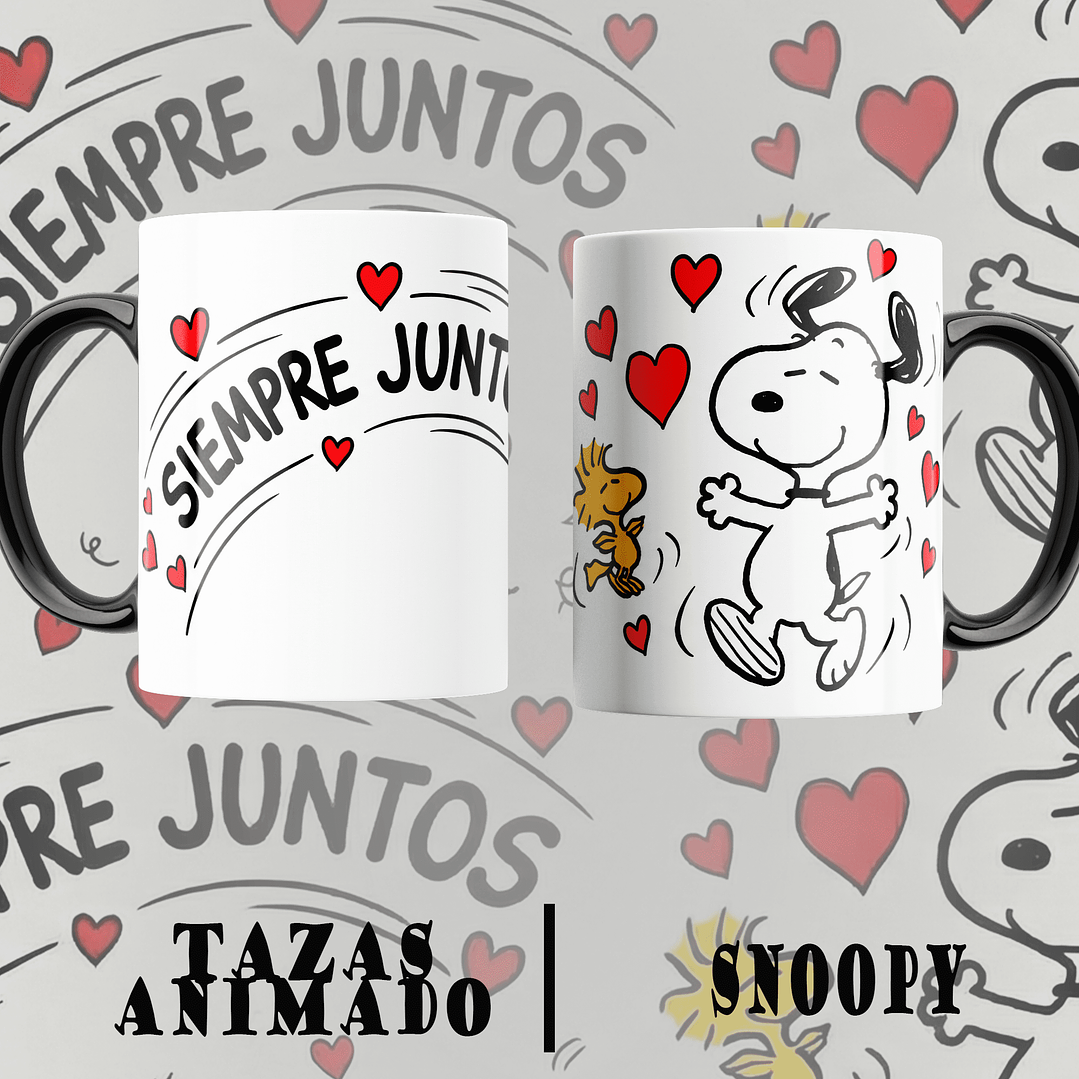 12 Plantillas de Diseño Tazas Snoopy San Valentín Archivos PNG 3