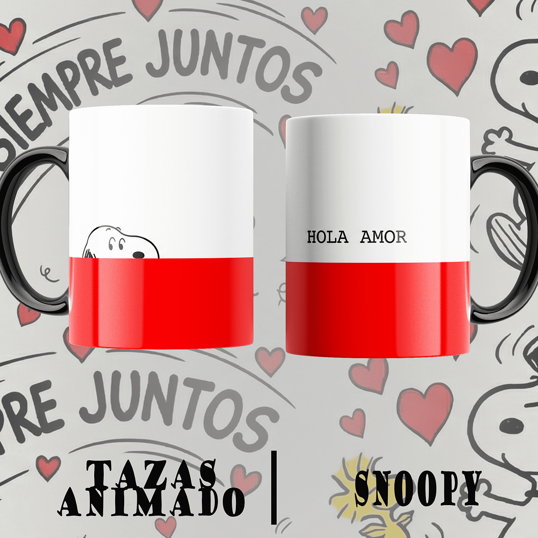 12 Plantillas de Diseño Tazas Snoopy San Valentín Archivos PNG 5