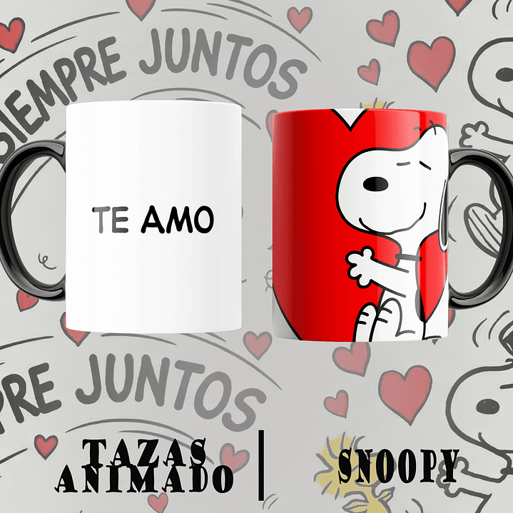 12 Plantillas de Diseño Tazas Snoopy San Valentín Archivos PNG 6