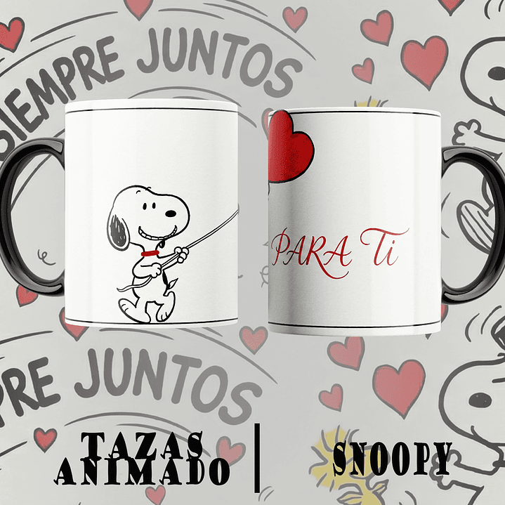 12 Plantillas de Diseño Tazas Snoopy San Valentín Archivos PNG 8