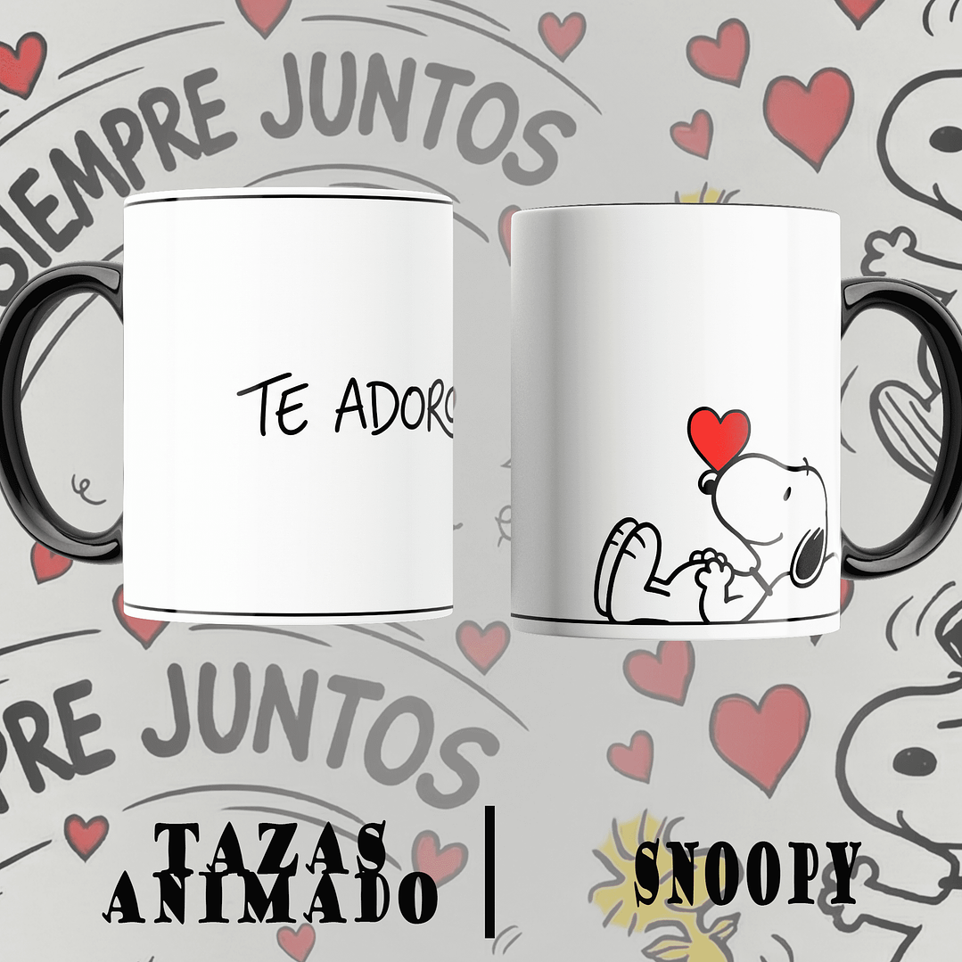 12 Plantillas de Diseño Tazas Snoopy San Valentín Archivos PNG 9