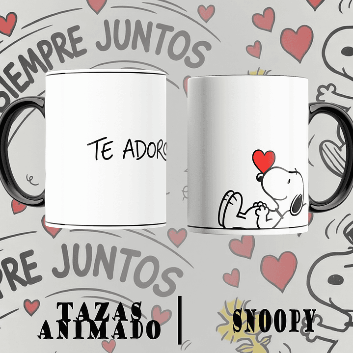 12 Plantillas de Diseño Tazas Snoopy San Valentín Archivos PNG 9