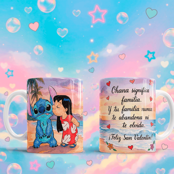 8 Plantillas de Diseño Tazas Stitch San Valentín Archivos PNG 7