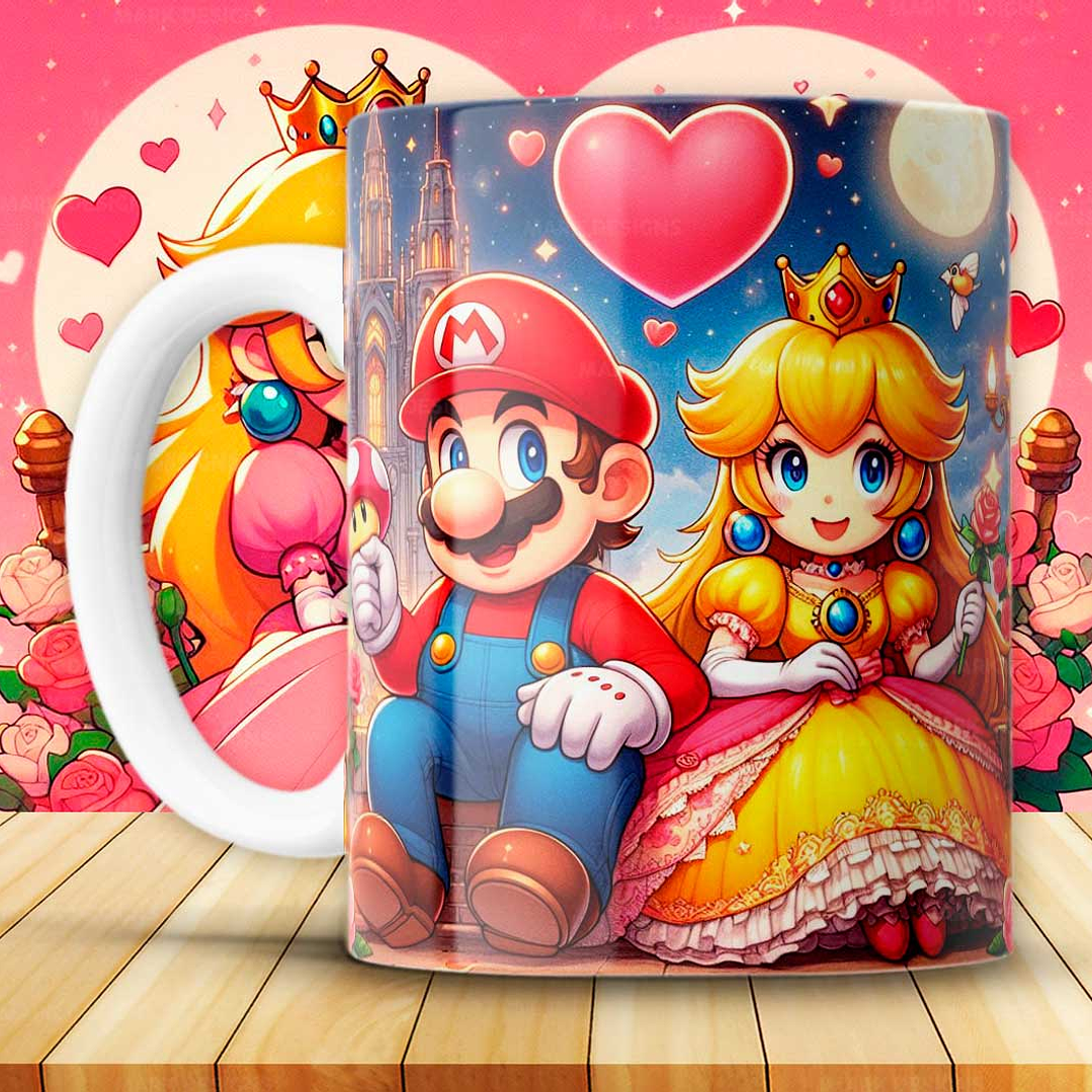 12 Plantillas de Diseño Tazas Super Mario San Valentín Archivos JPG 9
