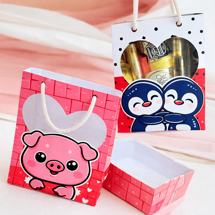 Plantillas de Diseño Bolsa y Caja San Valentín Archivos PDF 1