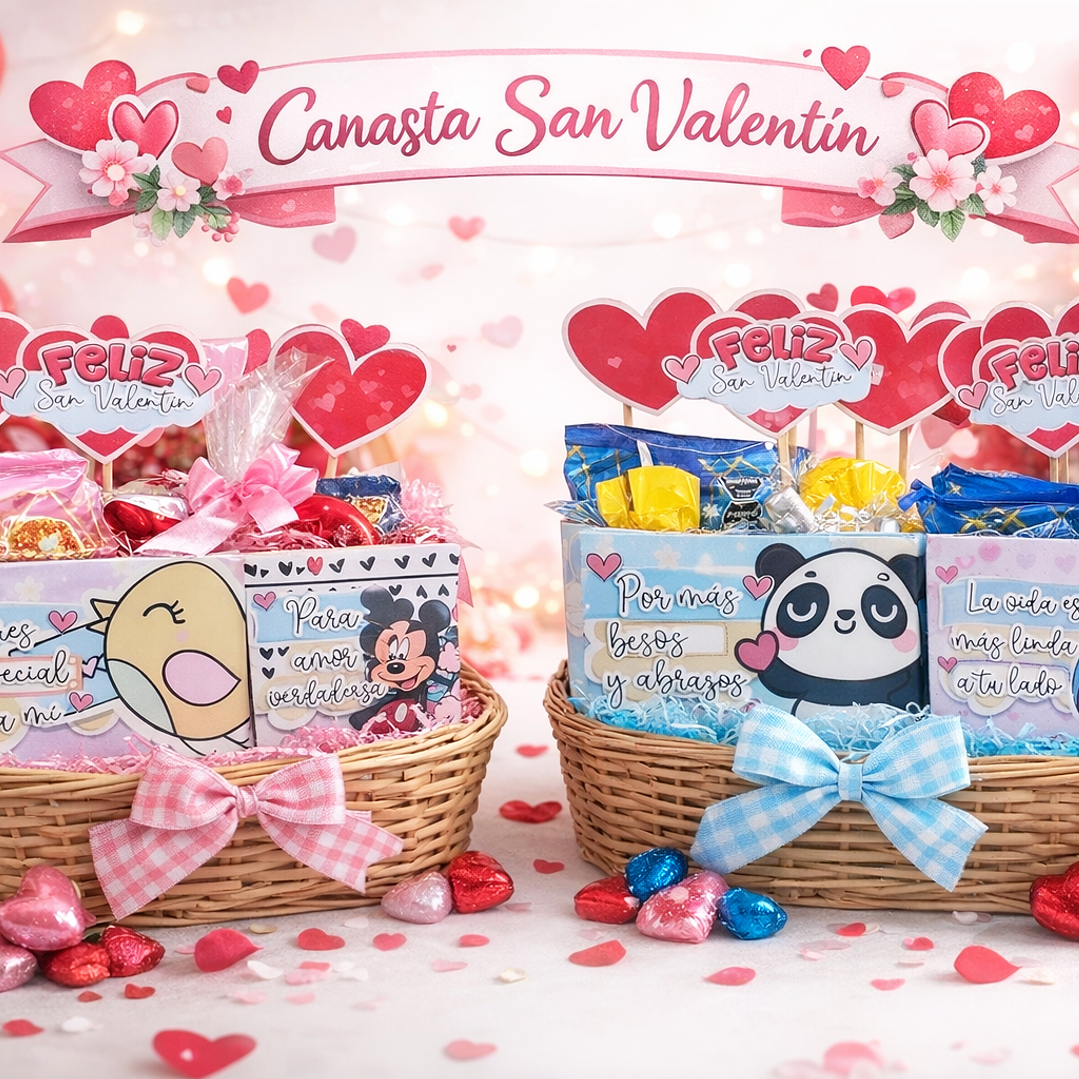 Plantillas de Diseño Canastas con Banner San Valentín Archivos PDF 1