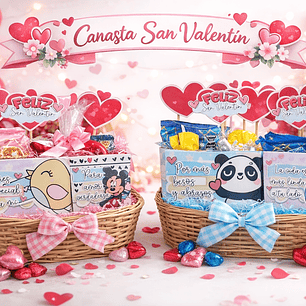 Plantillas de Diseño Canastas con Banner San Valentín Archivos PDF