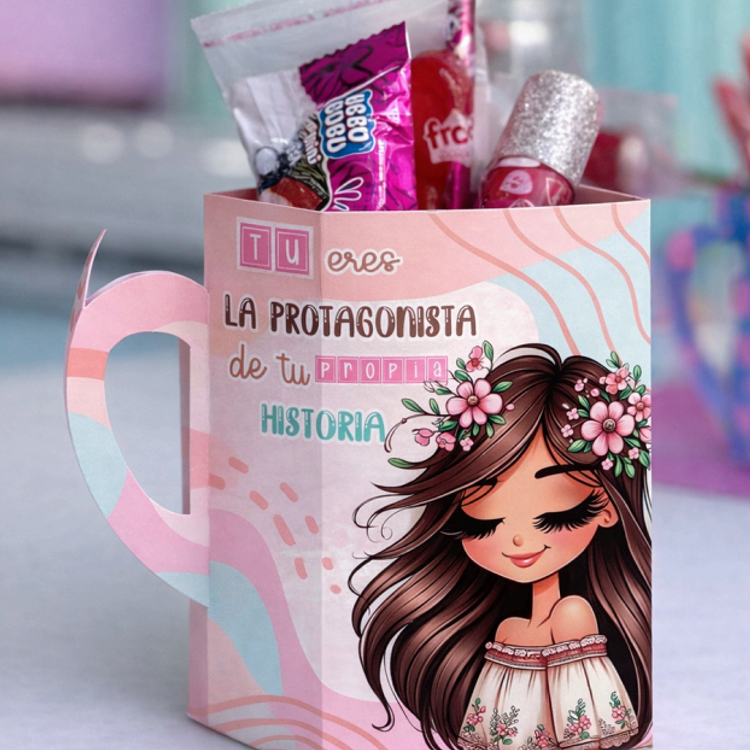 Plantillas de Diseño Cajas Tazas Día de la Mujer Archivos PDF 1
