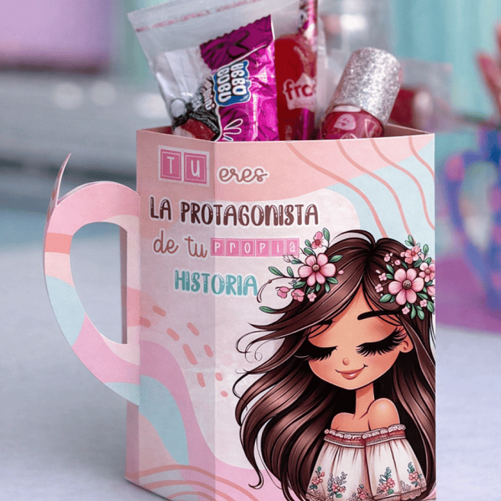 Plantillas de Diseño Cajas Tazas Día de la Mujer Archivos PDF 1