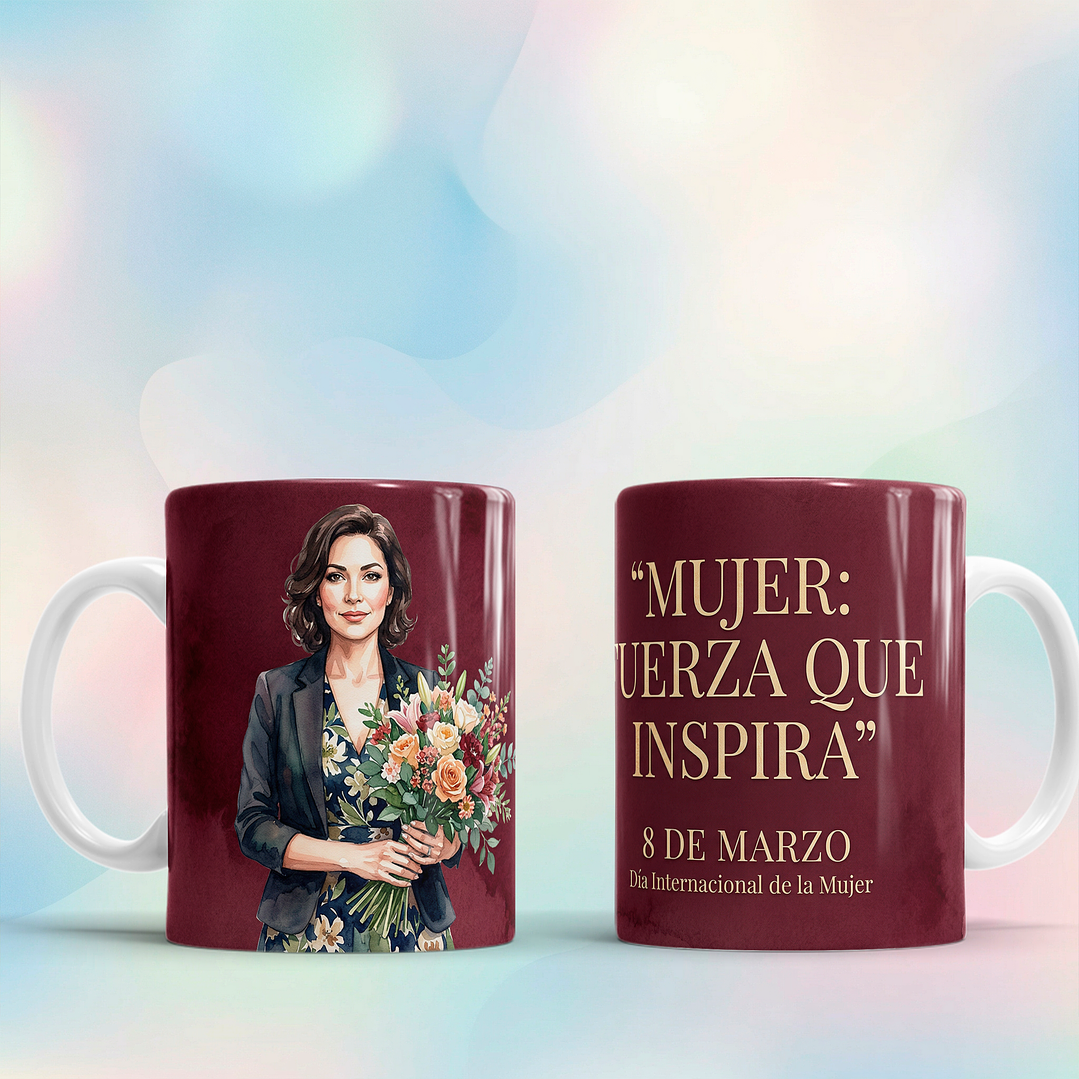 10 Plantillas de Diseño Tazas Día de la Mujer Archivos PNG 4