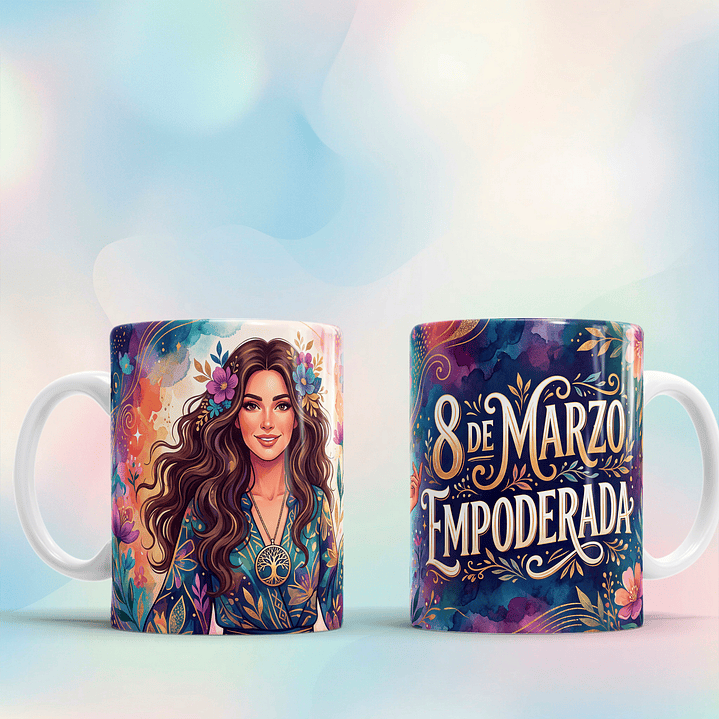 10 Plantillas de Diseño Tazas Día de la Mujer Archivos PNG 6