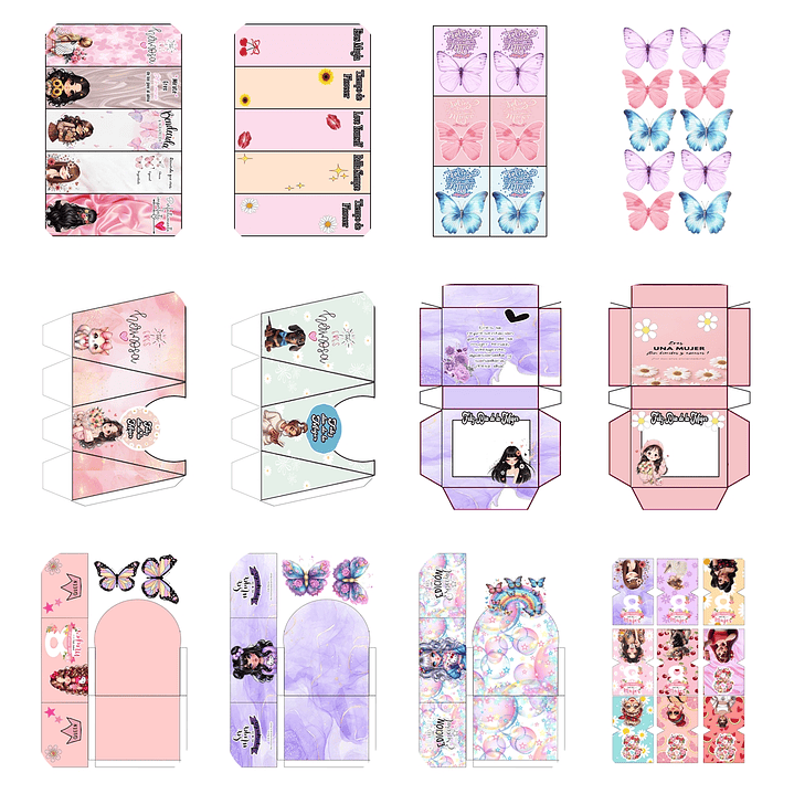 Plantillas de Diseño Caja Cajitas Día de la Mujer Archivos PNG 1