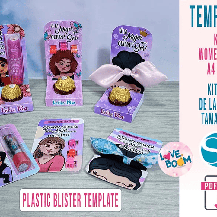 Plantillas de Diseño Kit Woman Day Archivos PDF y Studio 1