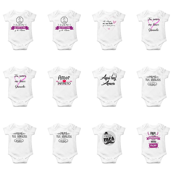 80 Plantillas de Diseño Bodys Bebé Archivos PNG 1