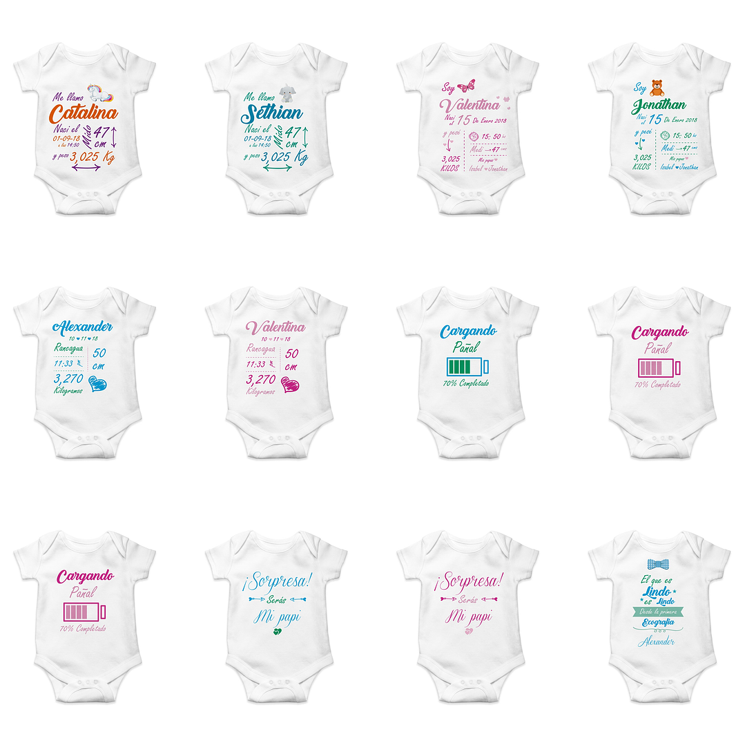 80 Plantillas de Diseño Bodys Bebé Archivos PNG 3