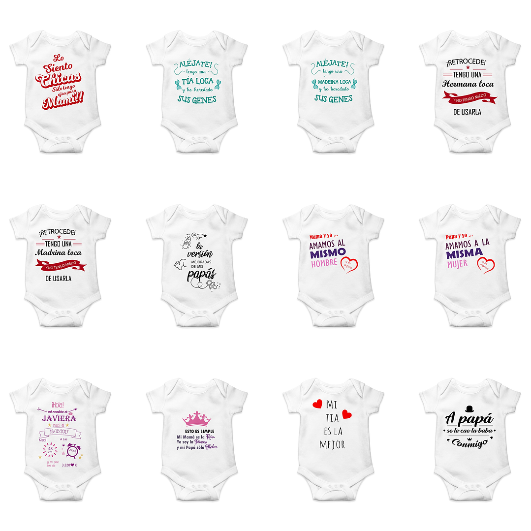 80 Plantillas de Diseño Bodys Bebé Archivos PNG 5