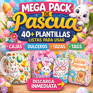 Mega Pack de Pascua – Plantillas para Cajas, Dulceros y Sublimación