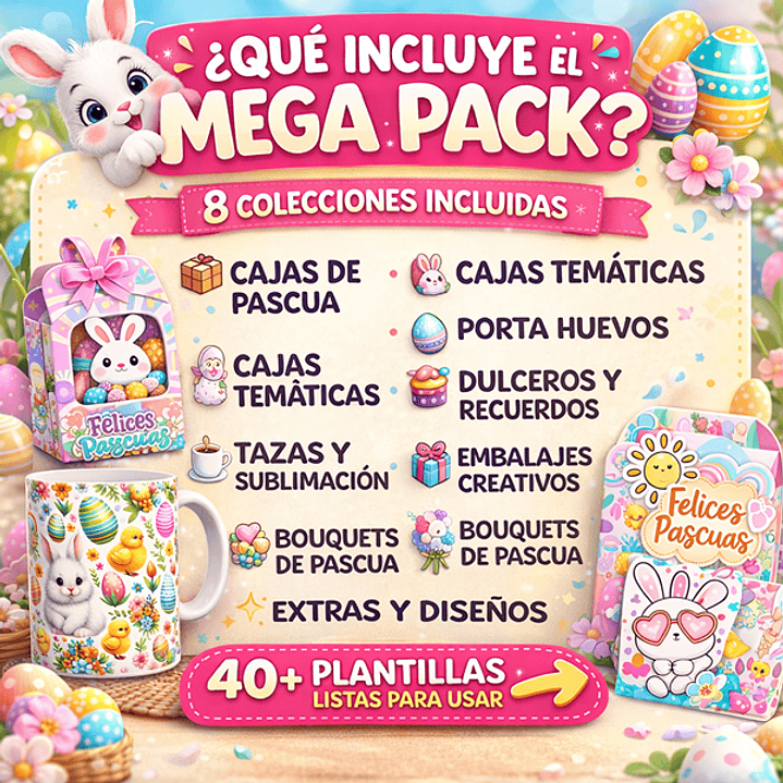 Mega Pack de Pascua – Plantillas para Cajas, Dulceros y Sublimación 2