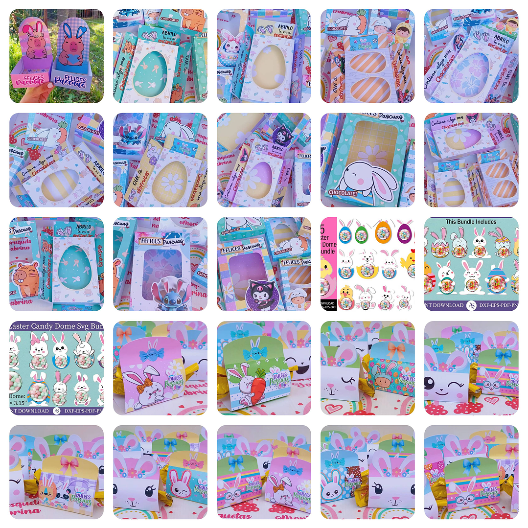 Mega Pack de Pascua – Plantillas para Cajas, Dulceros y Sublimación 5