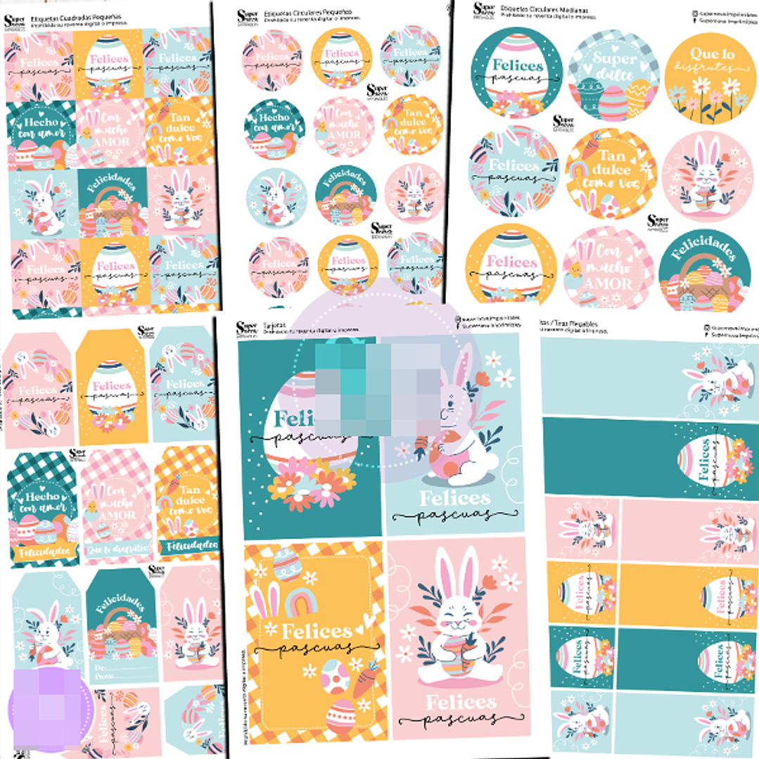 Plantillas de Diseño Kit Imprimible Pascua Archivos PDF 2