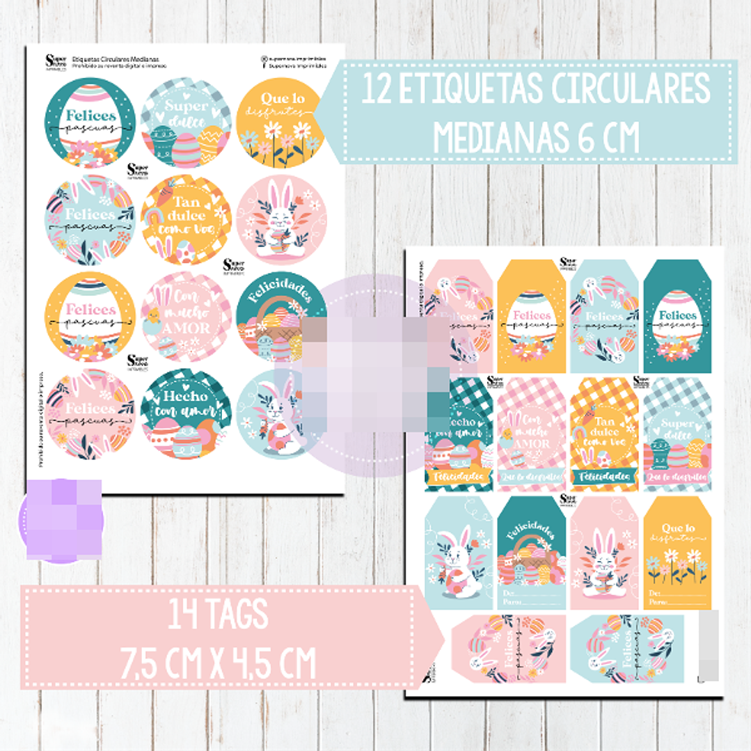 Plantillas de Diseño Kit Imprimible Pascua Archivos PDF 3