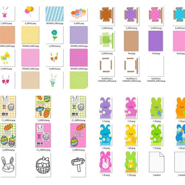 Plantillas de Diseño Pack Pascua Archivos PNG 2