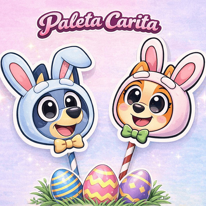 Plantillas de Diseño Paletas con Caritas Pascua Archivos Power Point 4