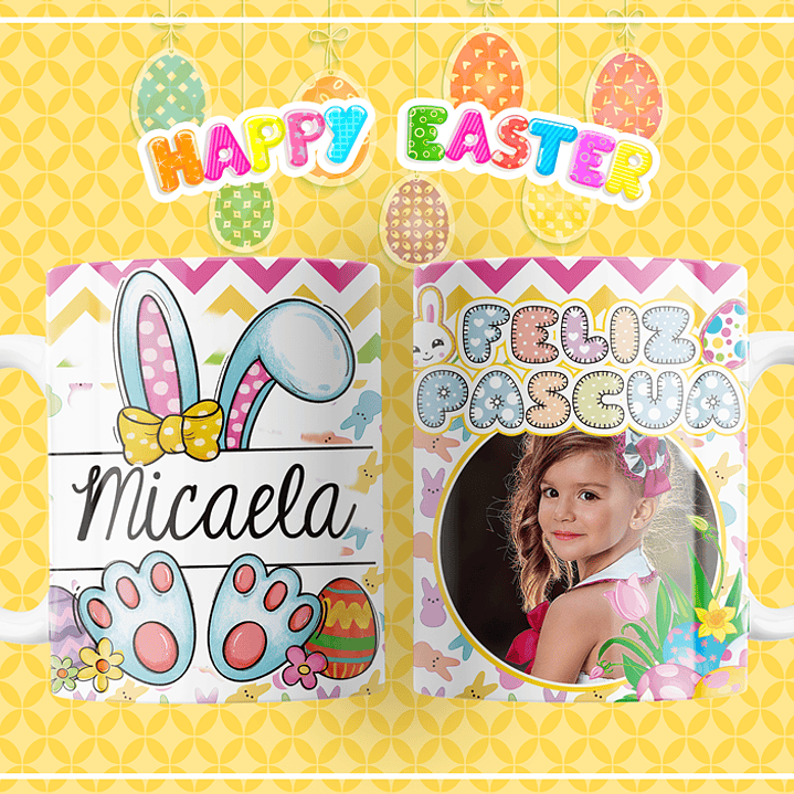Plantillas de Diseño Taza con Foto Pascua Archivos PSD 1
