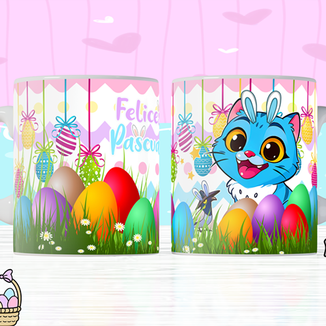 8 Plantillas de Diseño Tazas Pascua Archivos PNG 2