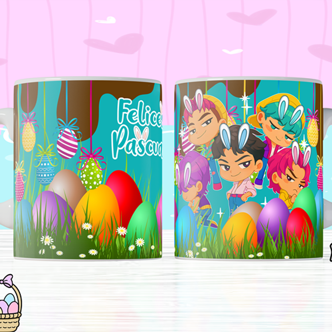 8 Plantillas de Diseño Tazas Pascua Archivos PNG 3