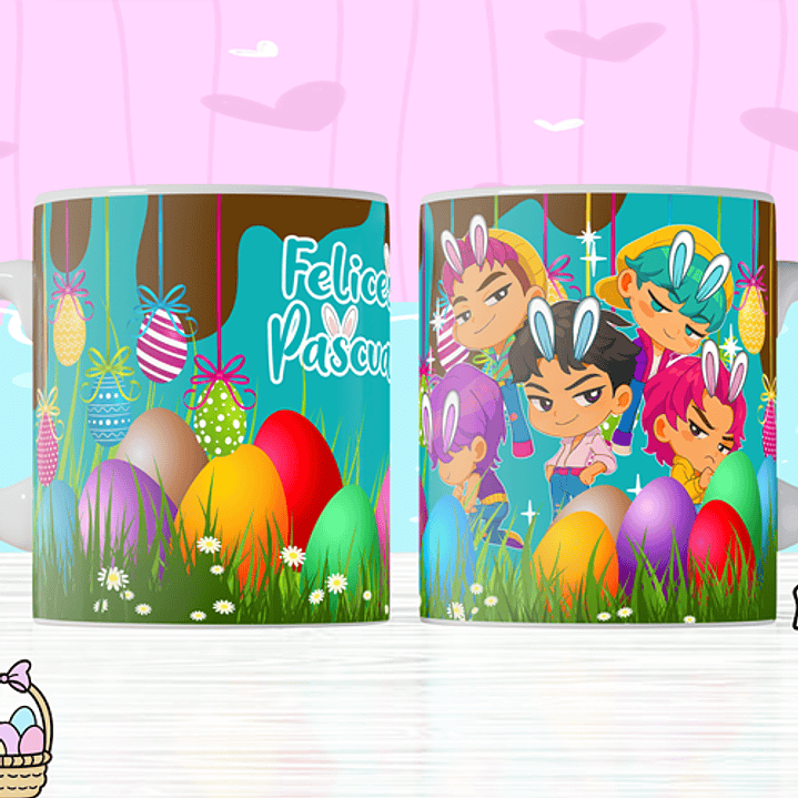 8 Plantillas de Diseño Tazas Pascua Archivos PNG 3