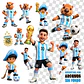 Pack de Diseños Mascotas Copa 2026 Argentina PNG sin Fondo para Sublimación - Miniatura 1