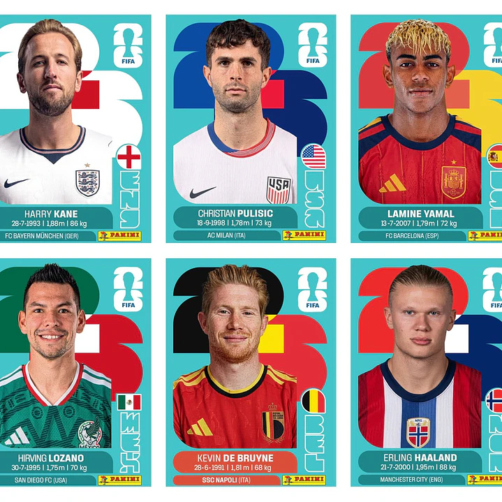 Figuritas Estampas Cromos Copa Mundial 2026 Panini PDF para Imprimir 3