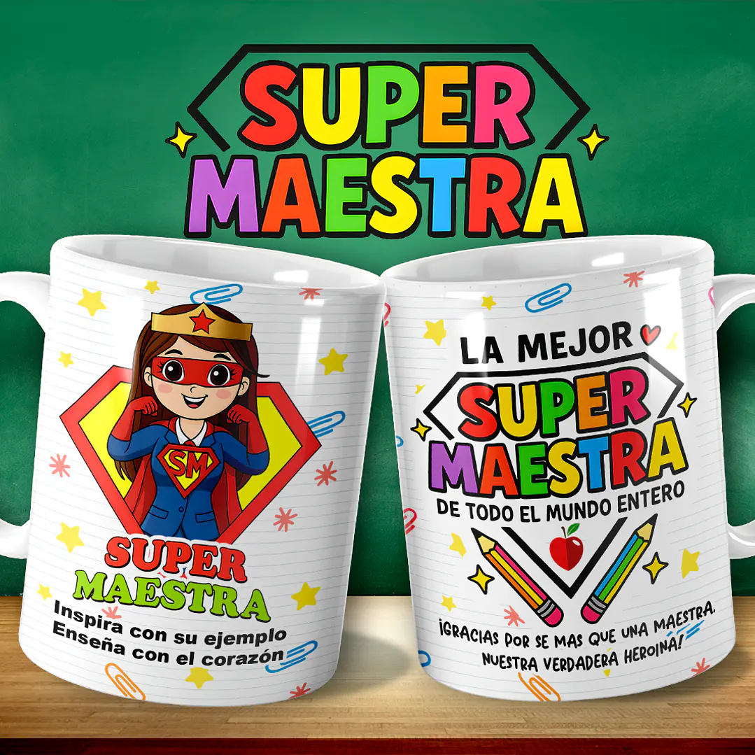 16 Plantillas de Diseño Tazas Súper Maestro Archivos Editables Photoshop 4