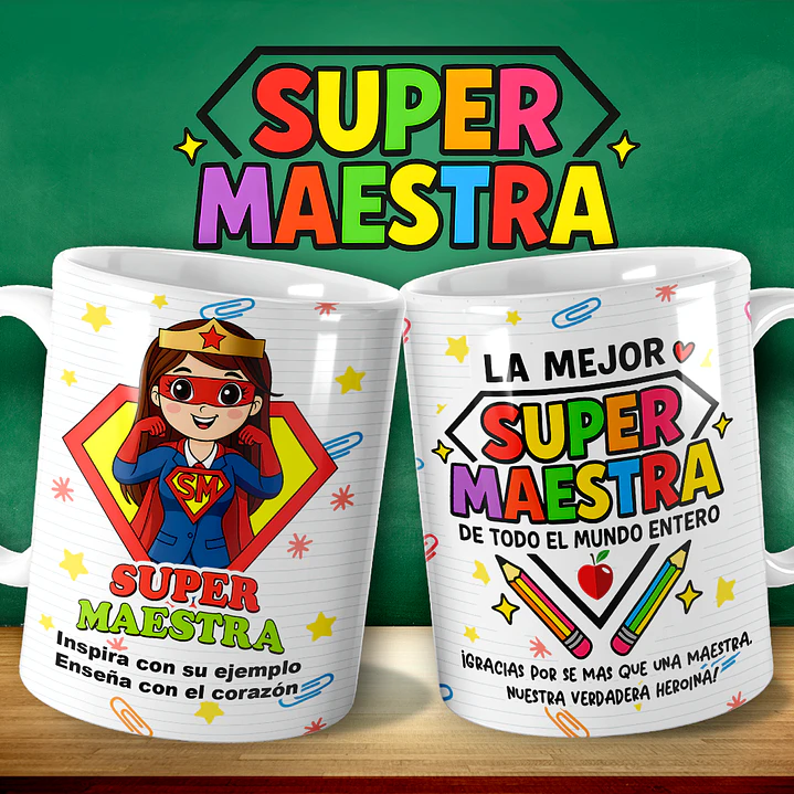 16 Plantillas de Diseño Tazas Súper Maestro Archivos Editables Photoshop 4