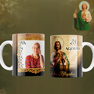 8 Plantillas de Diseño Tazas San Judas Tadeo Archivos Editables Photoshop