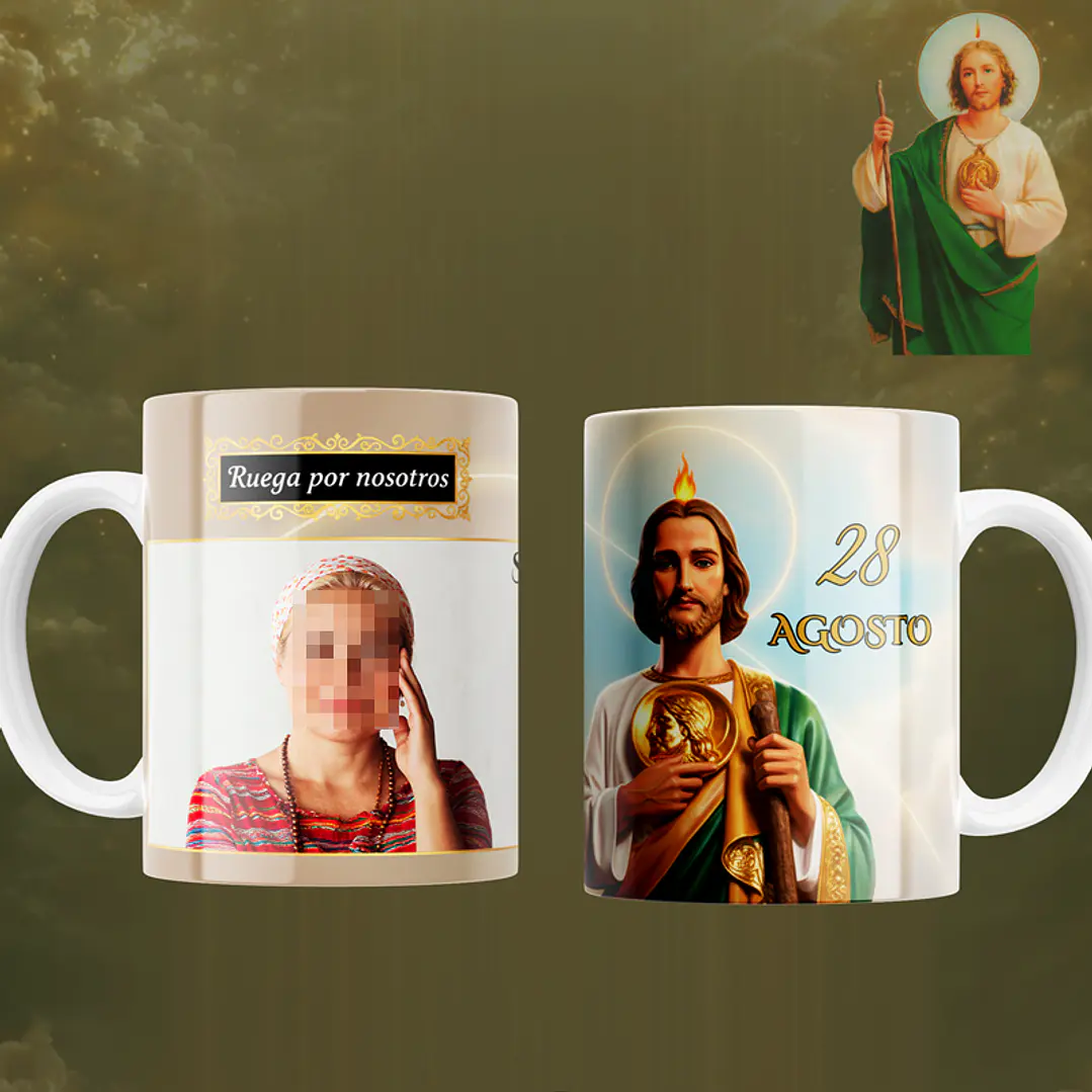 8 Plantillas de Diseño Tazas San Judas Tadeo Archivos Editables Photoshop 2