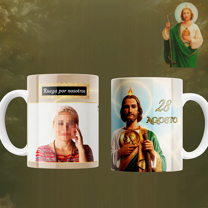8 Plantillas de Diseño Tazas San Judas Tadeo Archivos Editables Photoshop 2