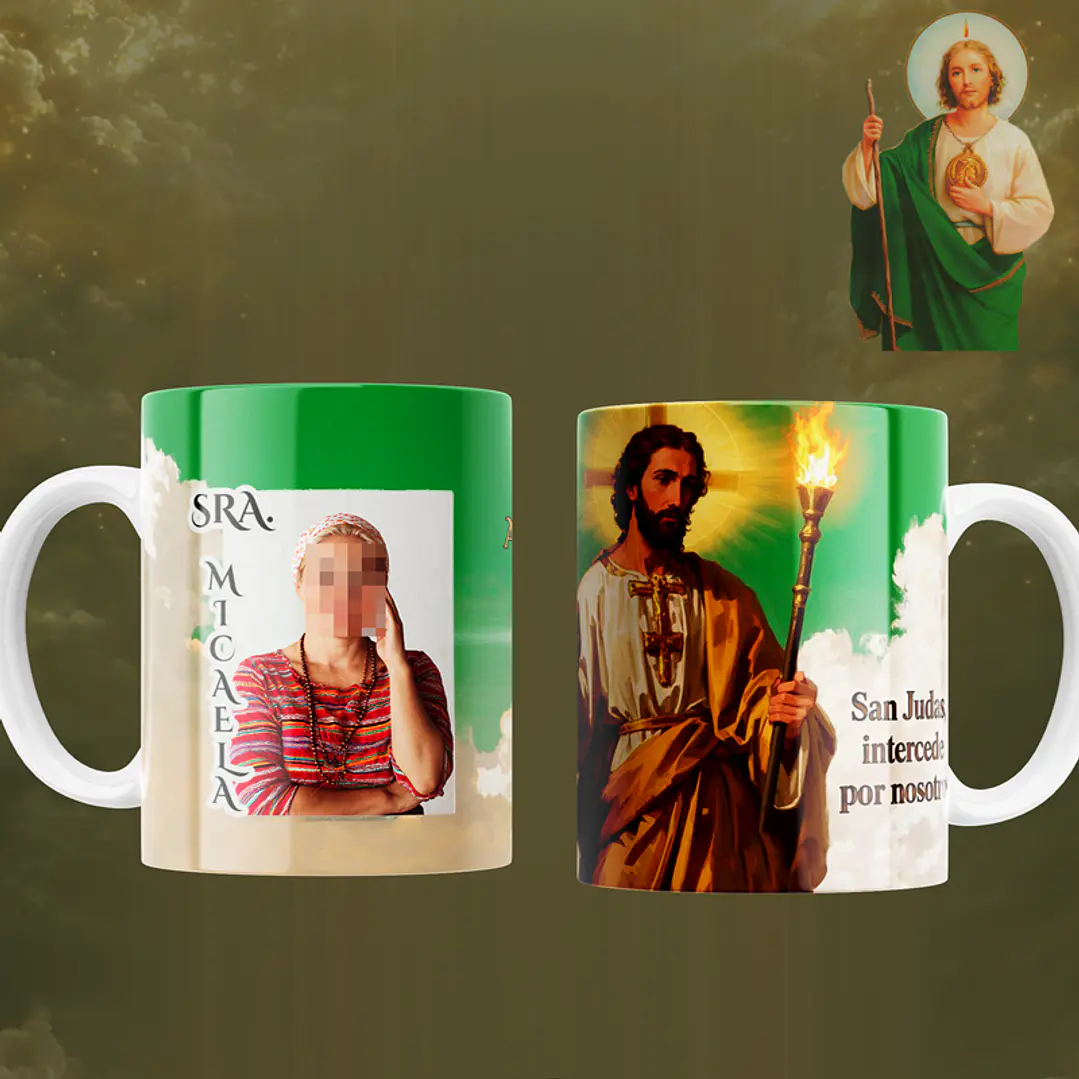 8 Plantillas de Diseño Tazas San Judas Tadeo Archivos Editables Photoshop 3