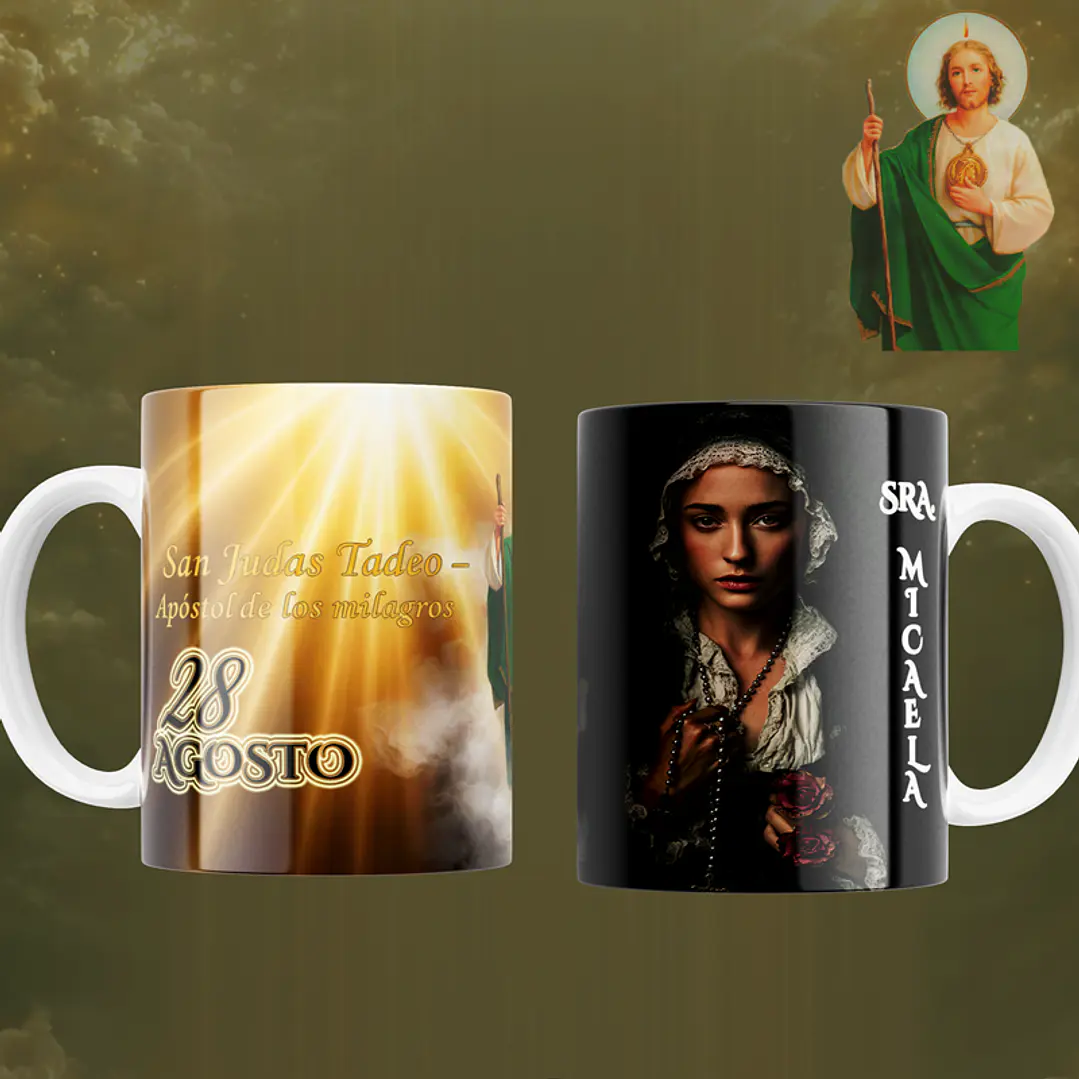 8 Plantillas de Diseño Tazas San Judas Tadeo Archivos Editables Photoshop 6