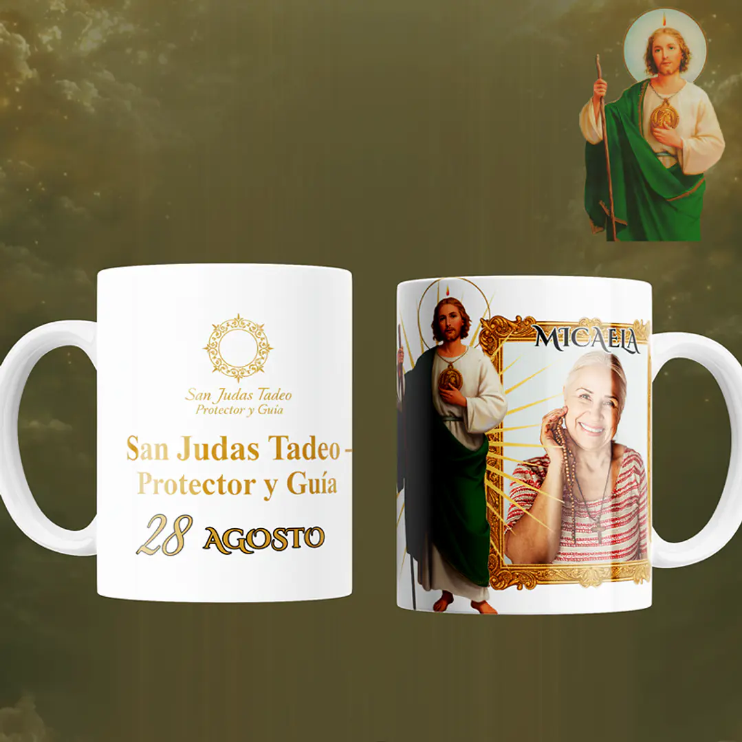 8 Plantillas de Diseño Tazas San Judas Tadeo Archivos Editables Photoshop 8