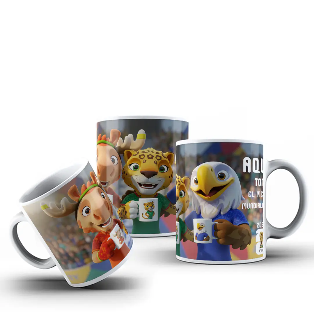 10 Plantillas de Diseño Tazas Mascotas Mundial 2026 Archivos PNG 1