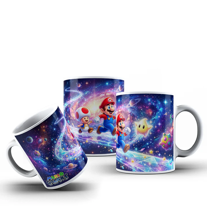 10 Plantillas de Diseño Tazas Mario Galaxy Archivos PNG 1