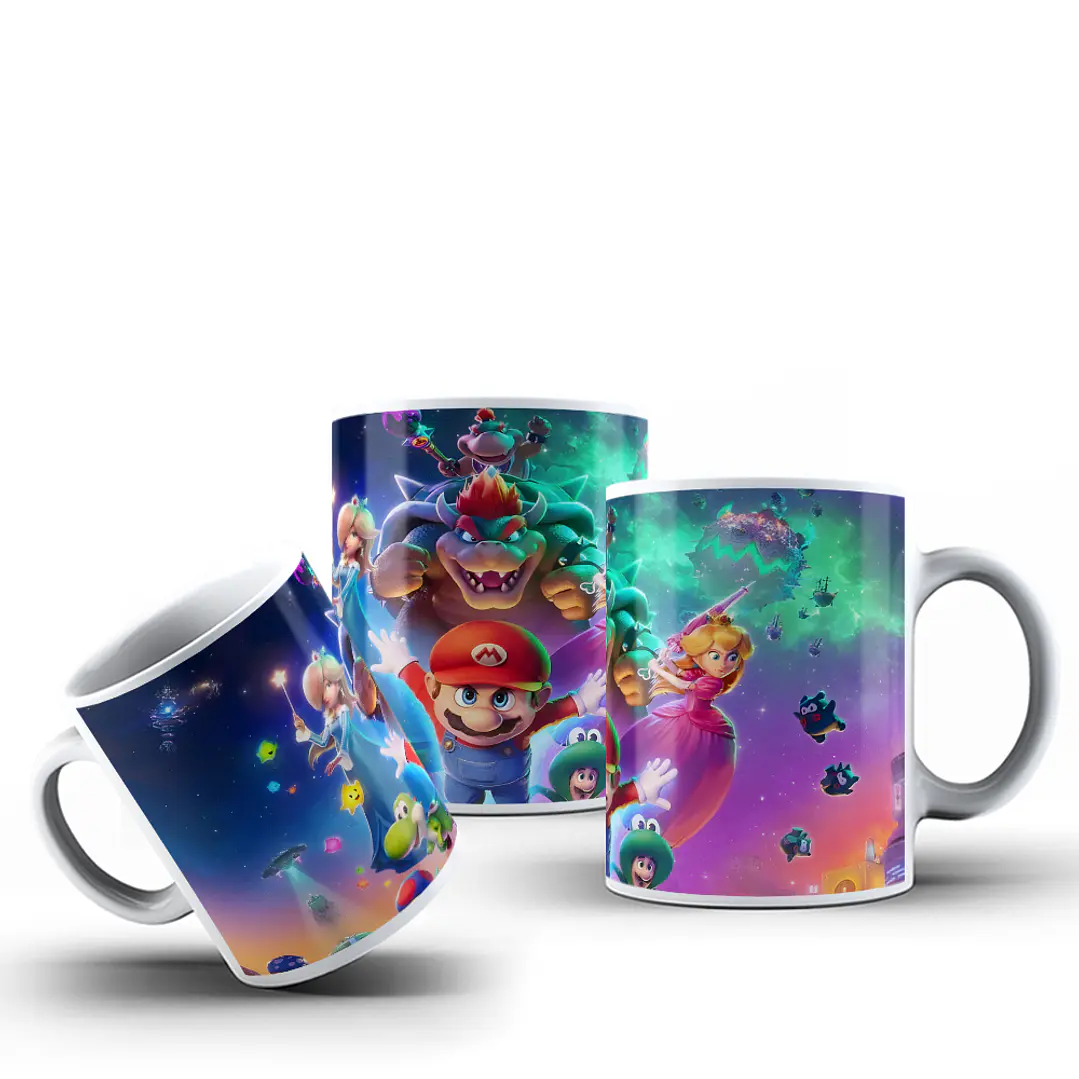 5 Plantillas de Diseño Tazas Mario Bros Galaxy Archivos PNG 5