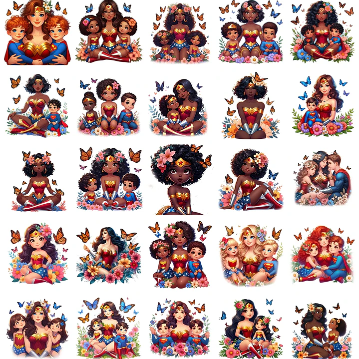 Plantillas de Diseños Tazas Mamá Mujer Maravilla Archivos PNG 2